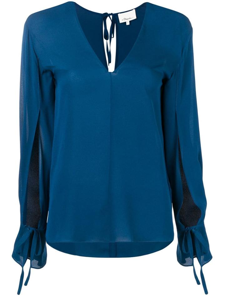 3.1 Phillip Lim Split Sleeves Blouse - Blue