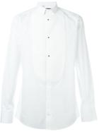 Dolce & Gabbana Formal Bib Shirt, Men's, Size: 43, White, Cotton
