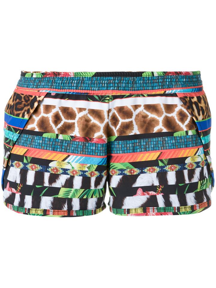 Blue Man - Printed Shorts - Women - Polyamide/spandex/elastane - M, Polyamide/spandex/elastane