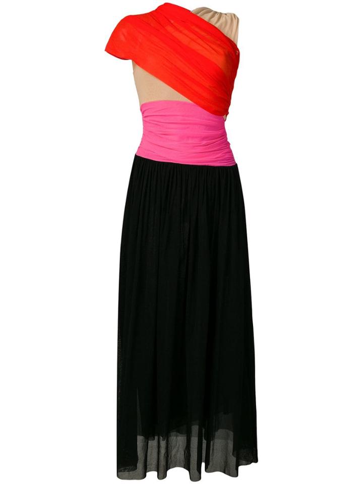 Msgm Colour-blocked Dress - Black