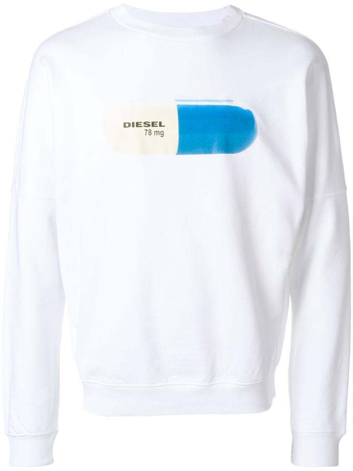 Diesel Printed Sweatshirt - White