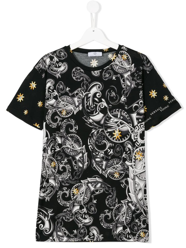 Young Versace Printed T-shirt - Black