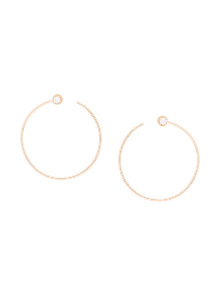 Anita Ko 18kt Yellow Gold Bardot Diamond Hoop Earrings - Metallic