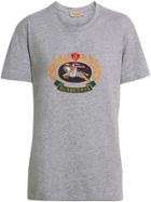 Burberry Embroidered Archive Logo Cotton T-shirt - Grey