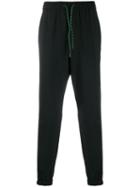 Kenzo Elasticated-waist Tapered Trousers - Black