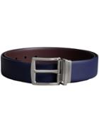Burberry Reversible Leather Belt - Blue