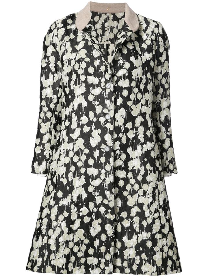 Peter Cohen Splash Effect Coat - Black