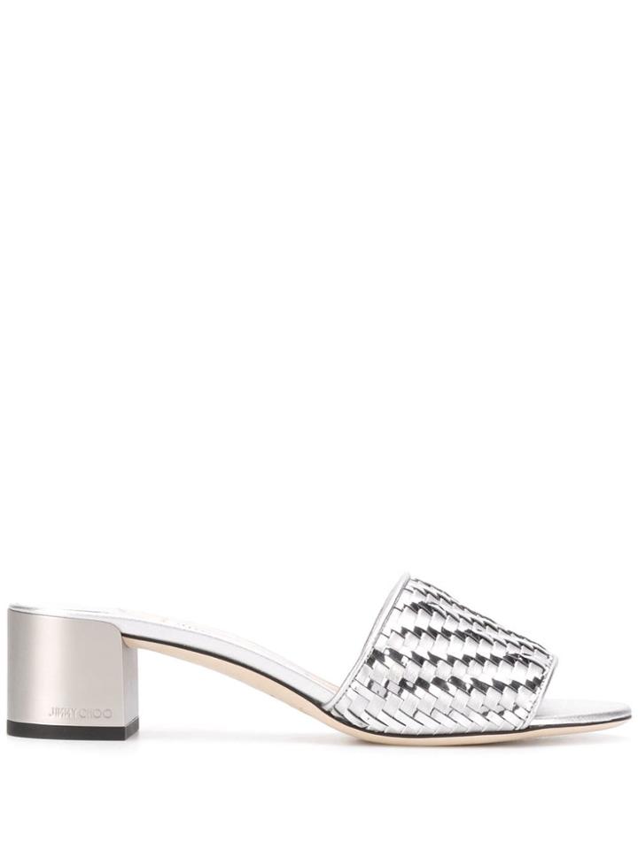 Jimmy Choo Joni 40 Mules - Silver