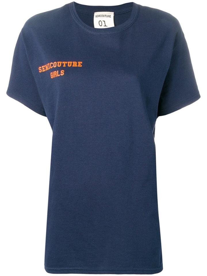 Semicouture 'elisa' T-shirt - Blue