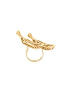 Natasha Zinko Banana Saddle Ring - Metallic