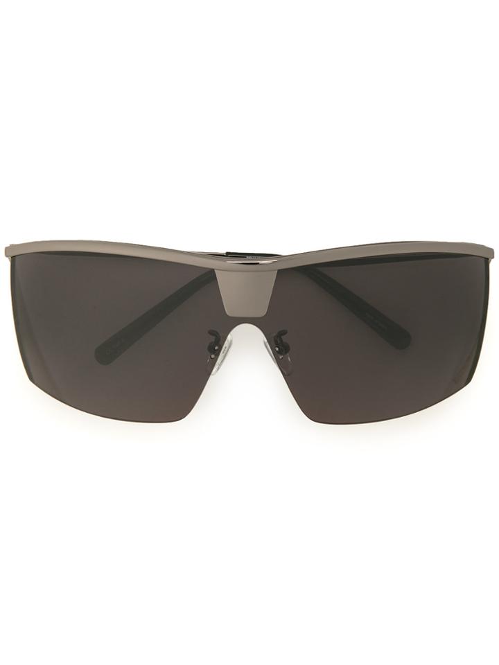 Zambesi Zambesi X Linda Farrow Visor Sunglasses - Metallic