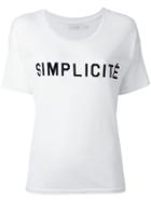 Zoe Karssen Smplicité T-shirt, Women's, Size: Medium, White, Cotton/polyester