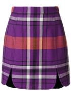 Philosophy Di Lorenzo Serafini Tartan Print Mini Skirt - Pink & Purple