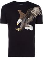 Neil Barrett Eagle Print T-shirt, Men's, Size: Xs, Black, Cotton