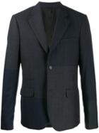 Stella Mccartney Patchwork Pinstripe Blazer Jacket - Blue