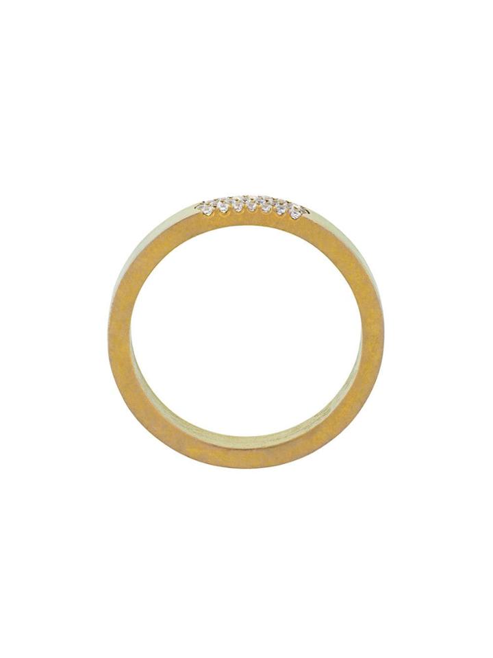 Eye M By Ileana Makri Thin Band Ring - Yellow