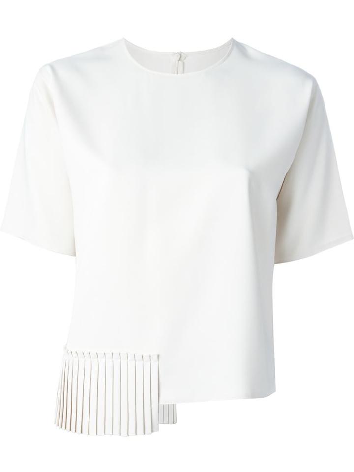 Mm6 Maison Margiela Pleated Hem Blouse