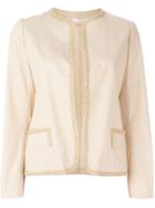 Yohji Yamamoto Vintage Embroidered Open Front Jacket - Nude & Neutrals