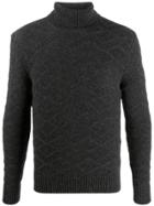 Tagliatore Knitted Roll Neck Jumper - Grey