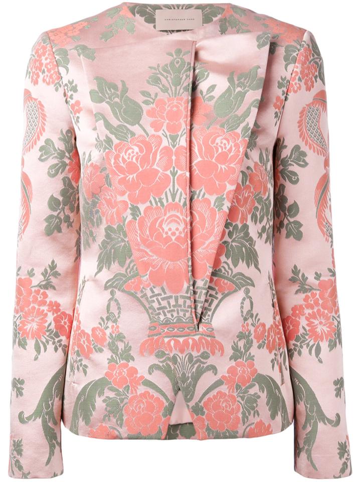 Christopher Kane Jacquard Velcro Jacket - Pink & Purple