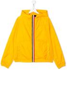 Moncler Kids Teen Hooded Rain Jacket - Yellow