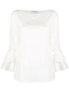 Blumarine Frill Sleeve Blouse - White