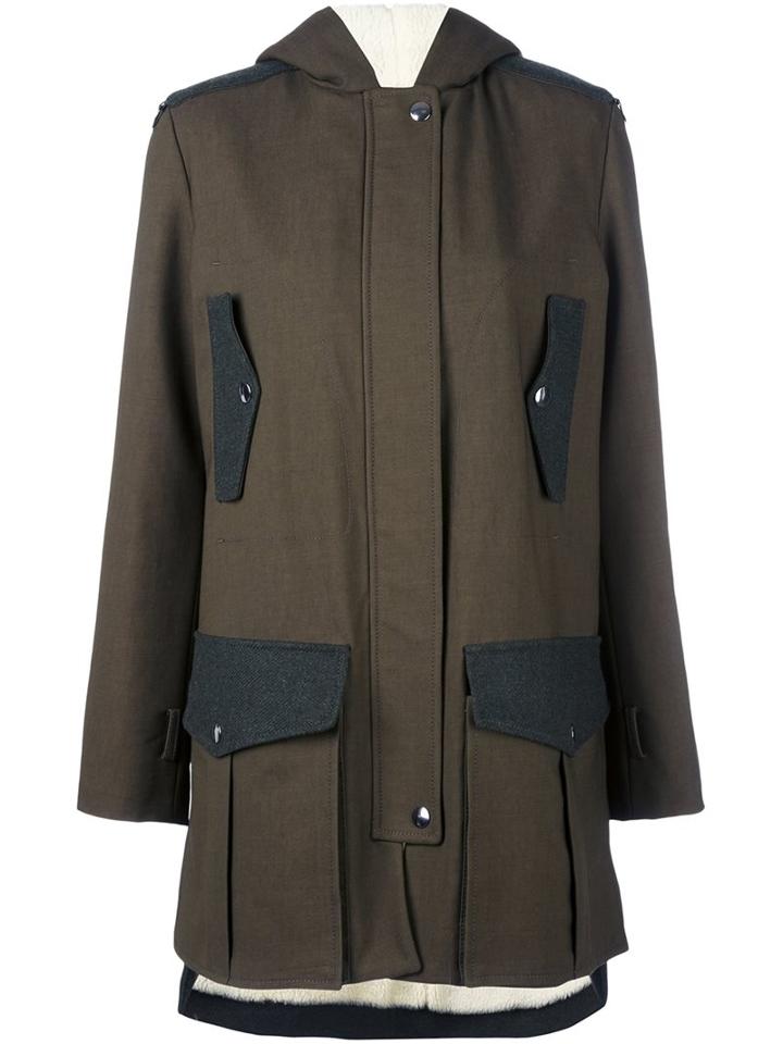 Giamba Flap Pockets Hooded Coat