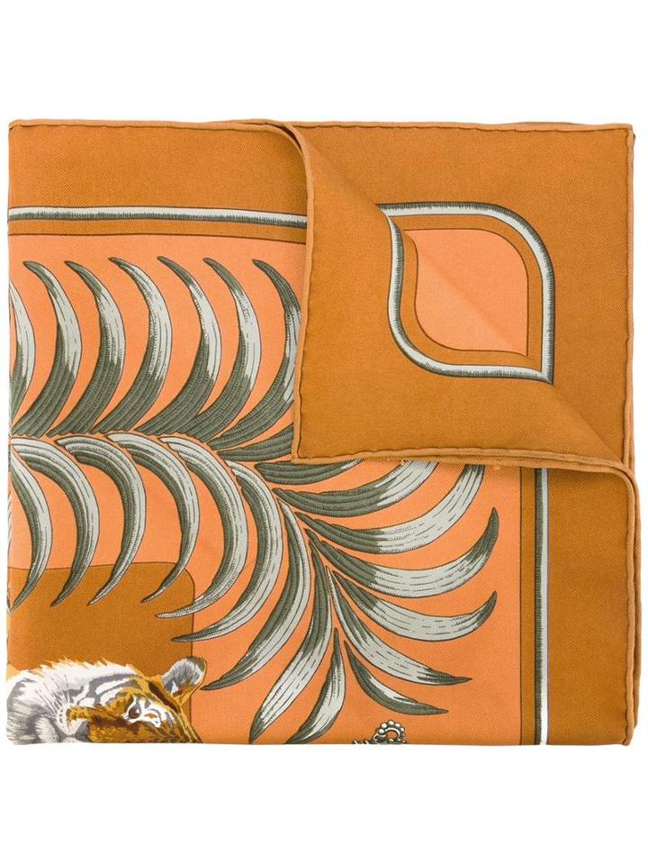 'tigre Royal' Gavroche, Women's, Yellow/orange, Hermès Vintage