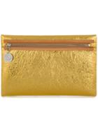 Mm6 Maison Margiela Metallic Textured Clutch - Gold