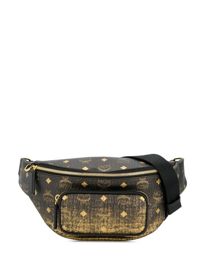 Mcm Logo Belt Bag - Black