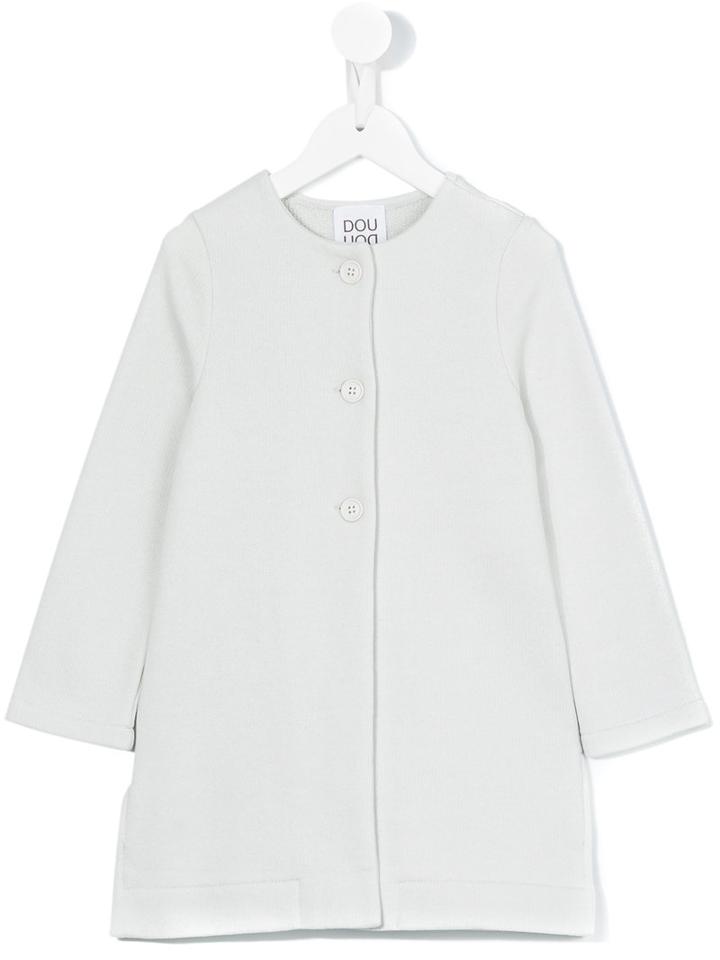 Douuod Kids - Collarless Coat - Kids - Cotton/polyester - 2 Yrs, Toddler Girl's, Nude/neutrals