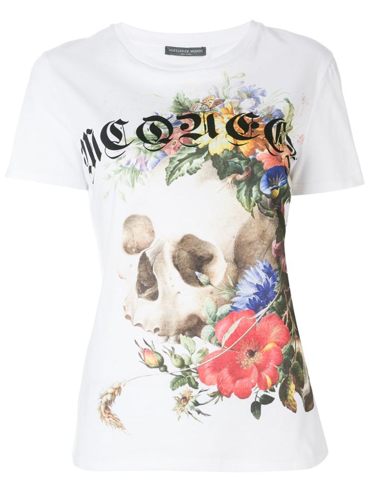 Alexander Mcqueen Skull Motif T-shirt - White