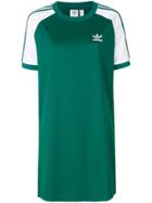 Adidas Three Stripe T-shirt Dress - Green