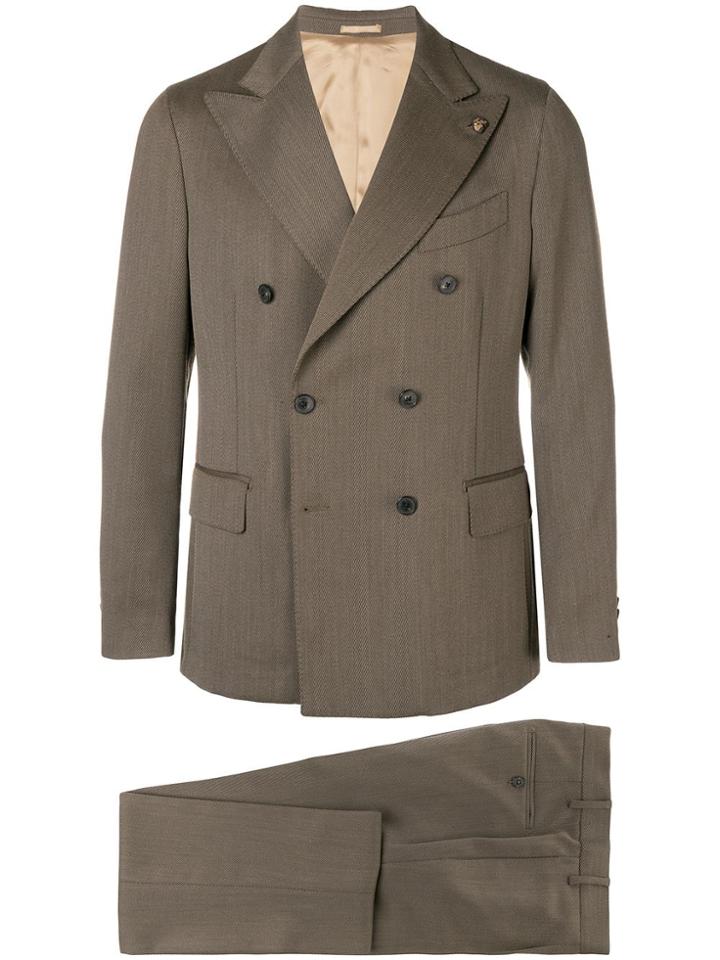 Gabriele Pasini Double Breasted Suit - Brown