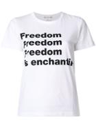 Comme Des Garçons Girl Motto Print T-shirt - White