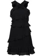 Cushnie Et Ochs Ruffled Dress, Women's, Size: 4, Black, Viscose
