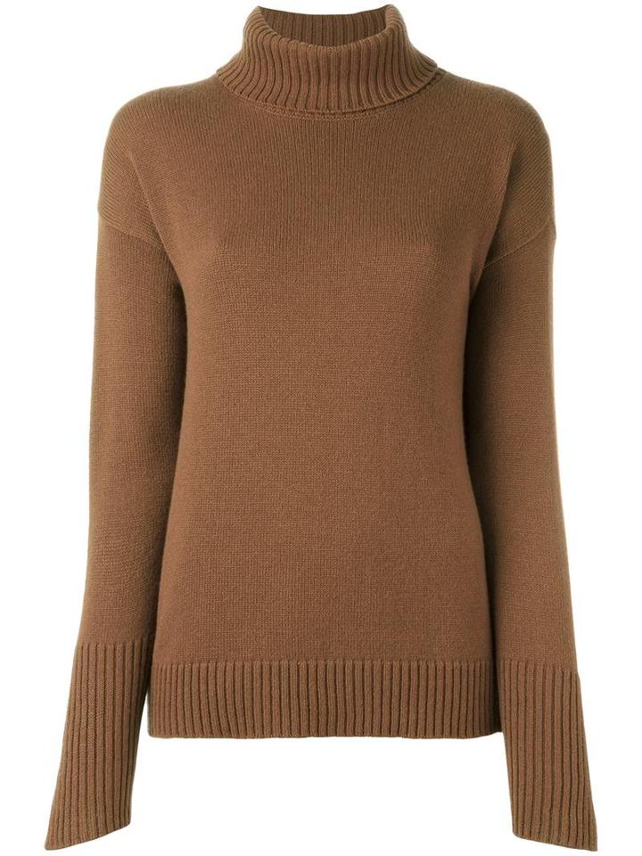 Iris Von Arnim Roll Neck Jumper, Women's, Size: Xs, Brown, Cashmere
