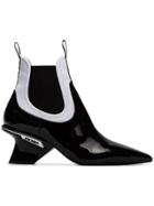 Prada Panel Detail Ankle Boots - Black