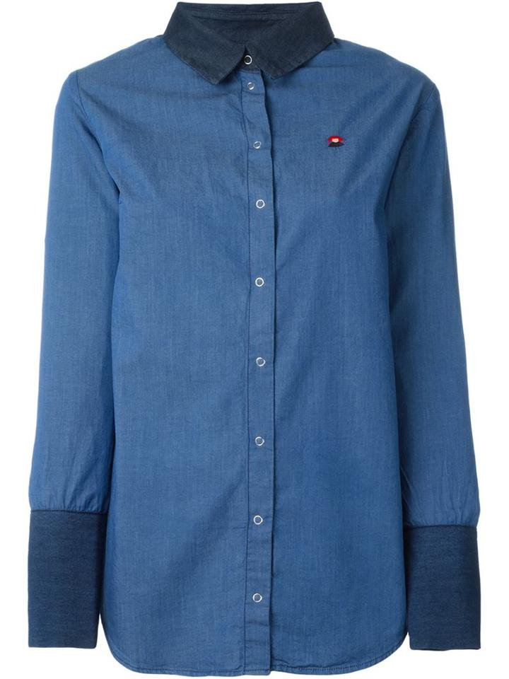 Sonia By Sonia Rykiel Two-tone Denim Shirt