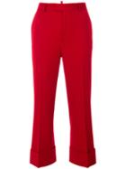Dsquared2 - Straight Leg Tailored Trousers - Women - Polyester/spandex/elastane/viscose/virgin Wool - 38, Red, Polyester/spandex/elastane/viscose/virgin Wool