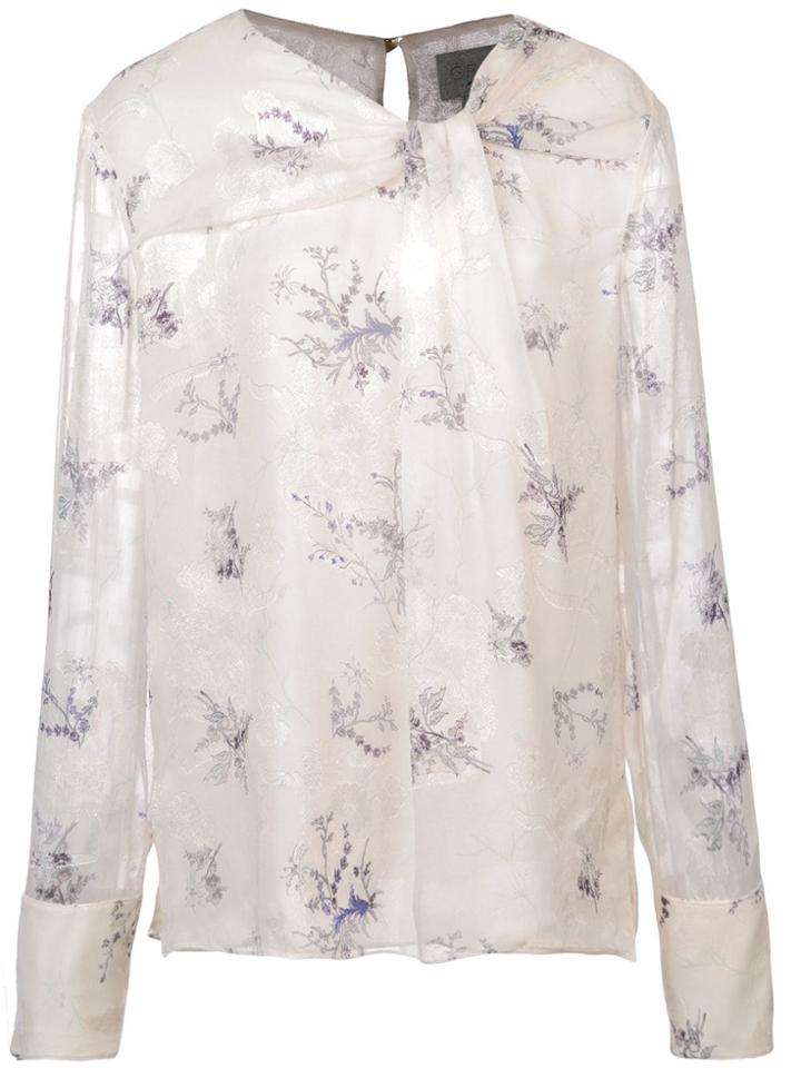 Jason Wu Floral Knot Blouse - White