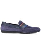 Salvatore Ferragamo Contrast Trim Loafers - Blue
