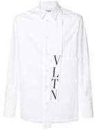 Valentino Vltn Shirt With Tie Collar - White