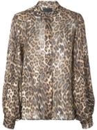 Nili Lotan Leopard Print Shirt - Brown