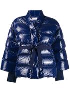 Red Valentino Belted Puffer Jacket - Blue