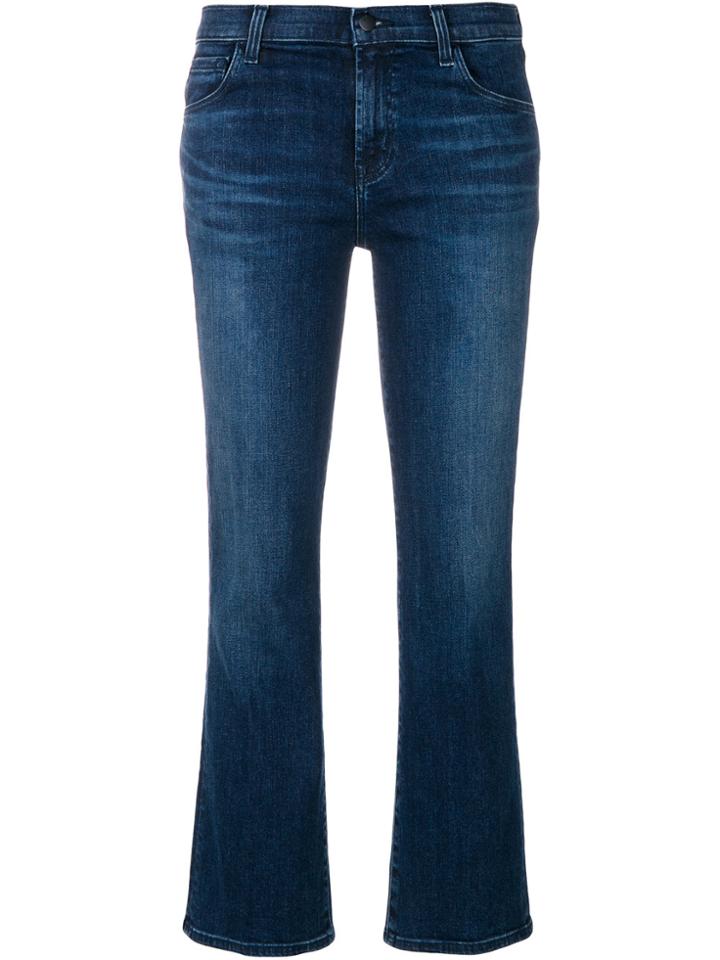 J Brand Cropped Denim Jeans - Blue