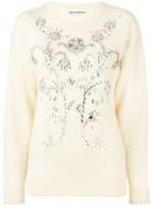 Paco Rabanne Crystal Embellished Jumper - White