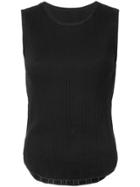 Estnation Crew Neck Tank Top - Black