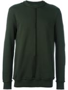 Damir Doma Rib Detail Longsleeved Sweatshirt, Men's, Size: Medium, Green, Cotton