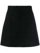 Nº21 Panelled A-line Mini Skirt - Black
